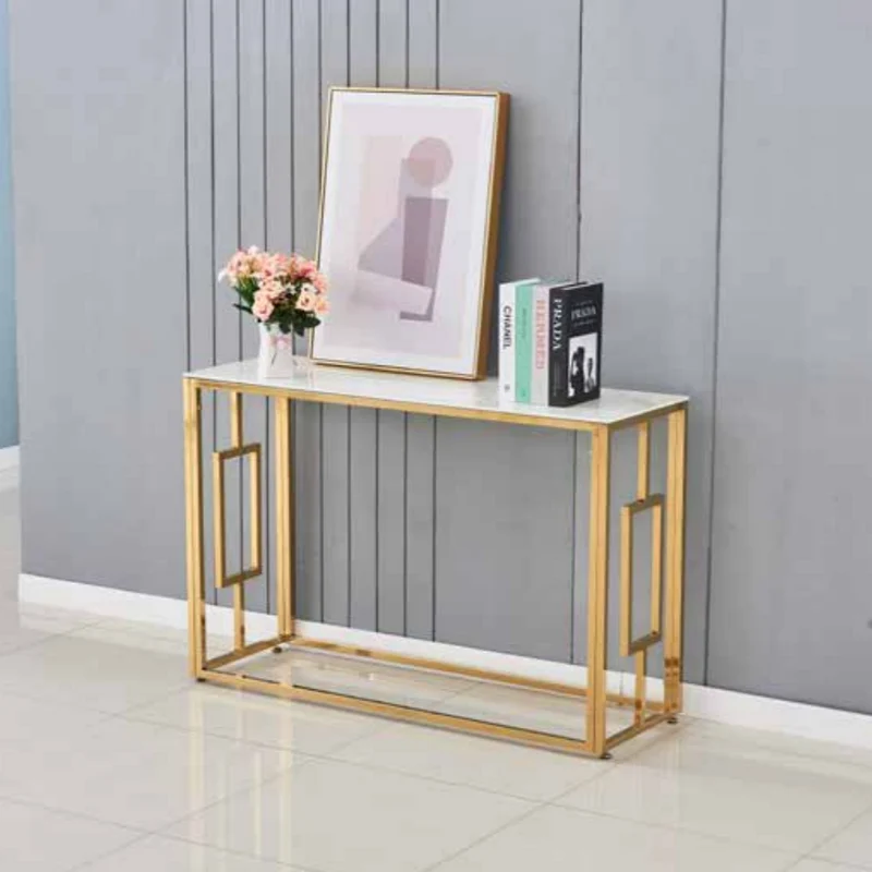Console Sophie Or Marbre blanc