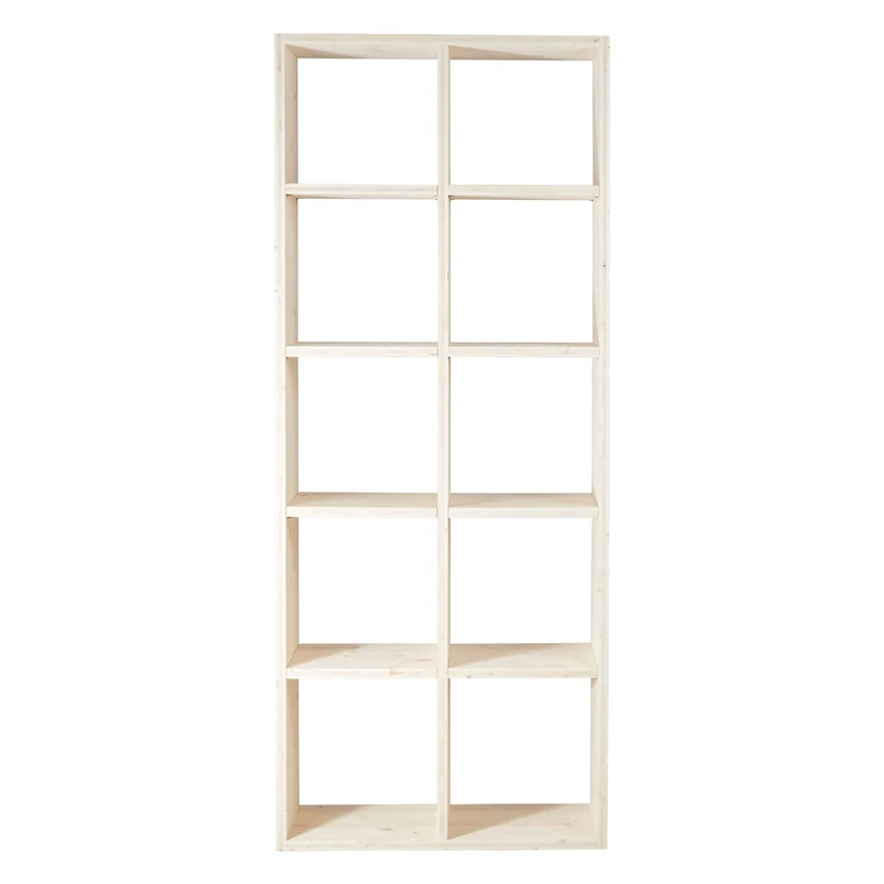 Cube de rangement pin brut 10 niches