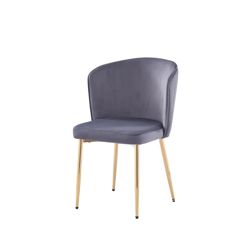 Chaise Diana Or velours Anthracite