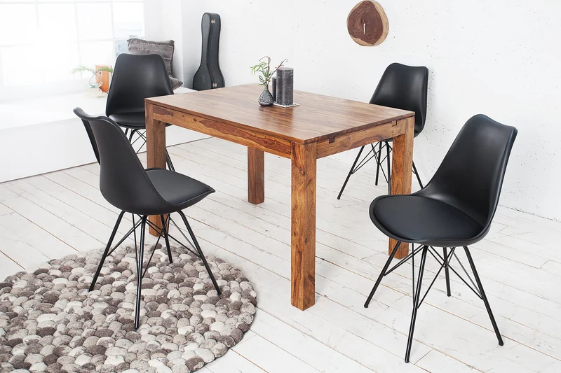 Lot de 2x chaises rétro SCANDINAVIA MEISTERSTÜCK noire