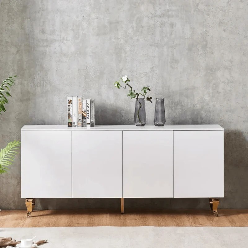 Buffet Baroque Or Laqué Blanc 180 cm
