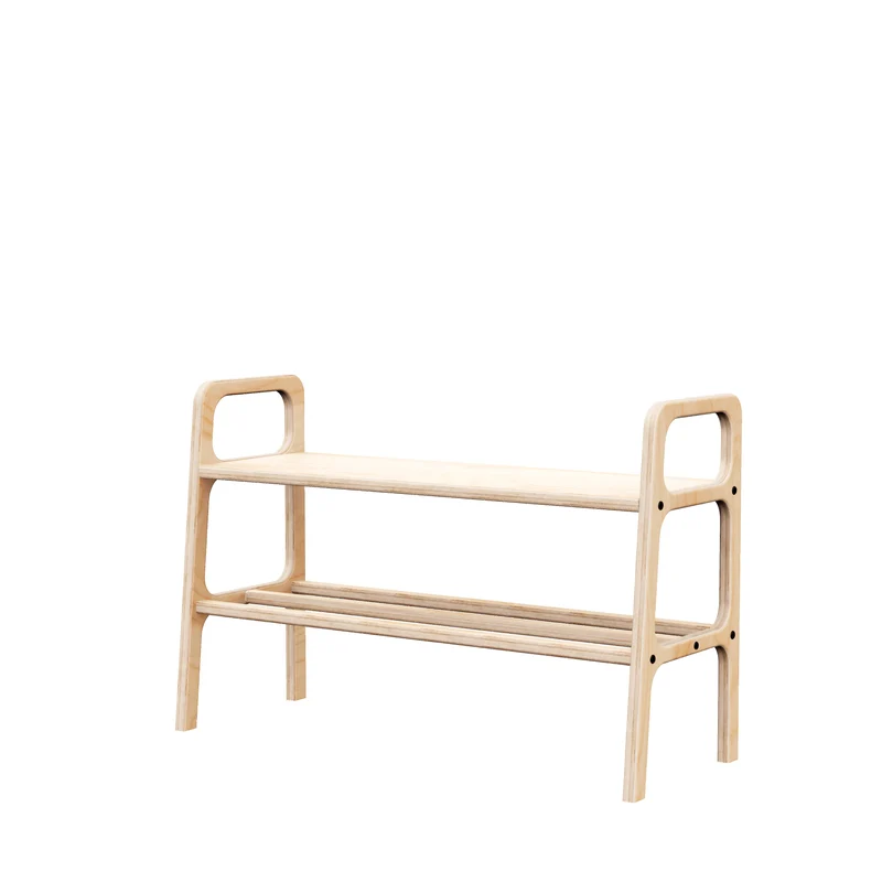Japandi Shoe Bench with Cushion