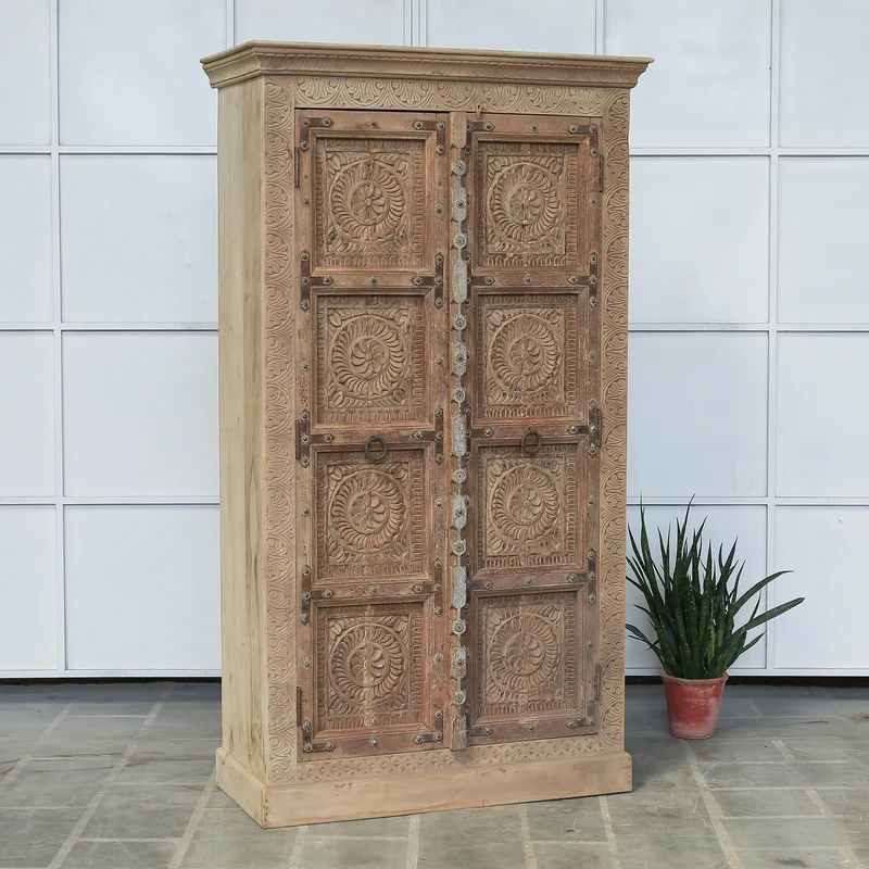 Armoire 2 portes en teck et manguier — 46×22×84" — PA24424
