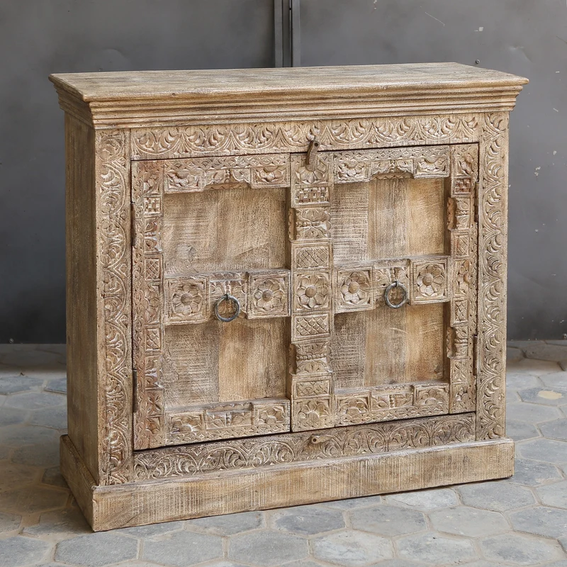 Buffet 2 portes en teck et manguier — 47×18×42" — PA31627