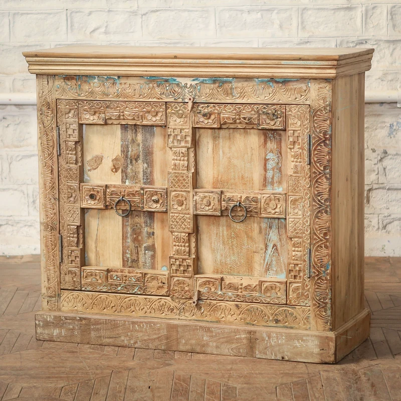 Buffet 2 portes en teck et manguier — 47×17.5×42" — PA34514