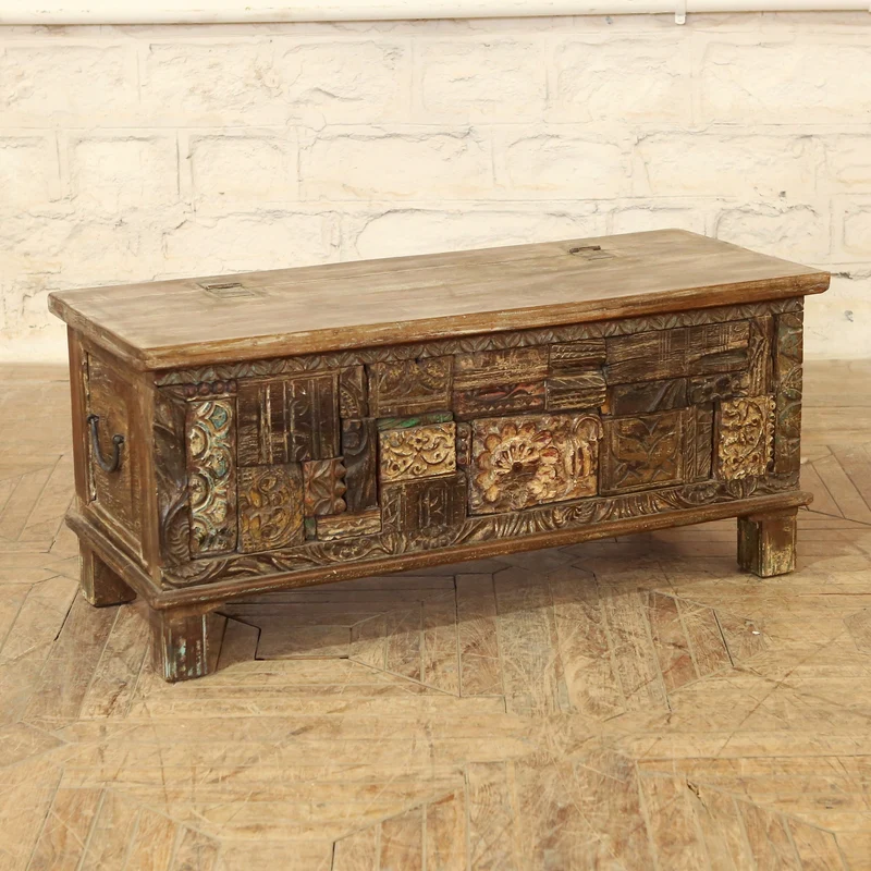 Coffre en bois d’acacia — 42×17×18.5" — PA35727