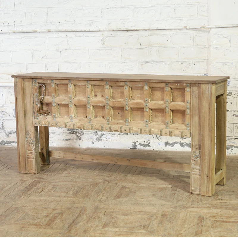 Console en teck et manguier — 78.8×17×38.3" — PA37346
