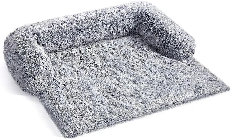 Panier pour chien taille XL 110 x 95 x 18 cm confort douillet ambiance cosy en tissu peluche gris 12_0010717