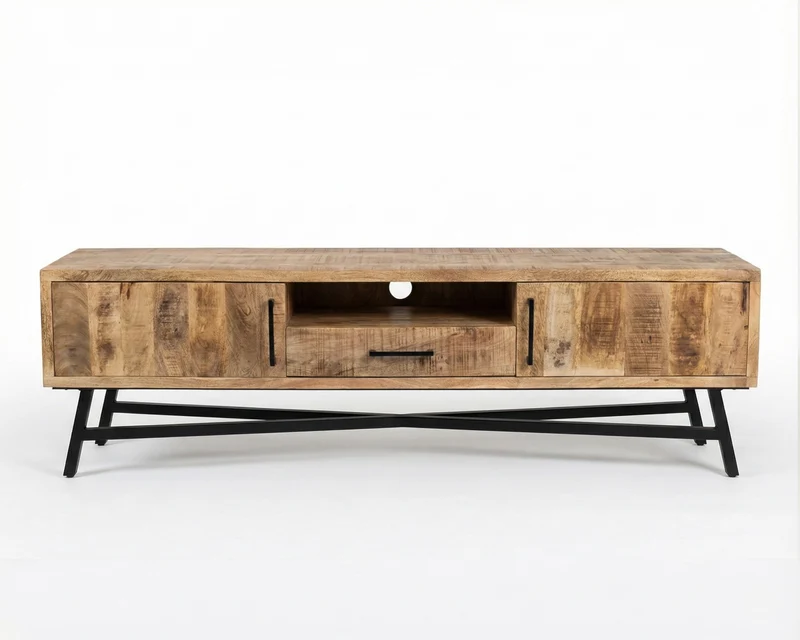 Meuble TV Retro - manguier massif