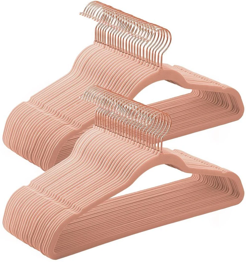 Lot de 20 cintres fins résistants pour manteaux chemises 41,5 x 21,5 cm grande capacité de charge en velours noir 12_0010219