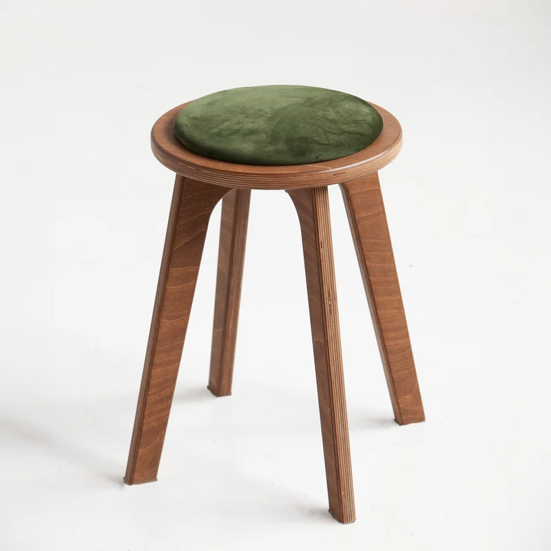 Mid-Century Stool · Round · Cushion