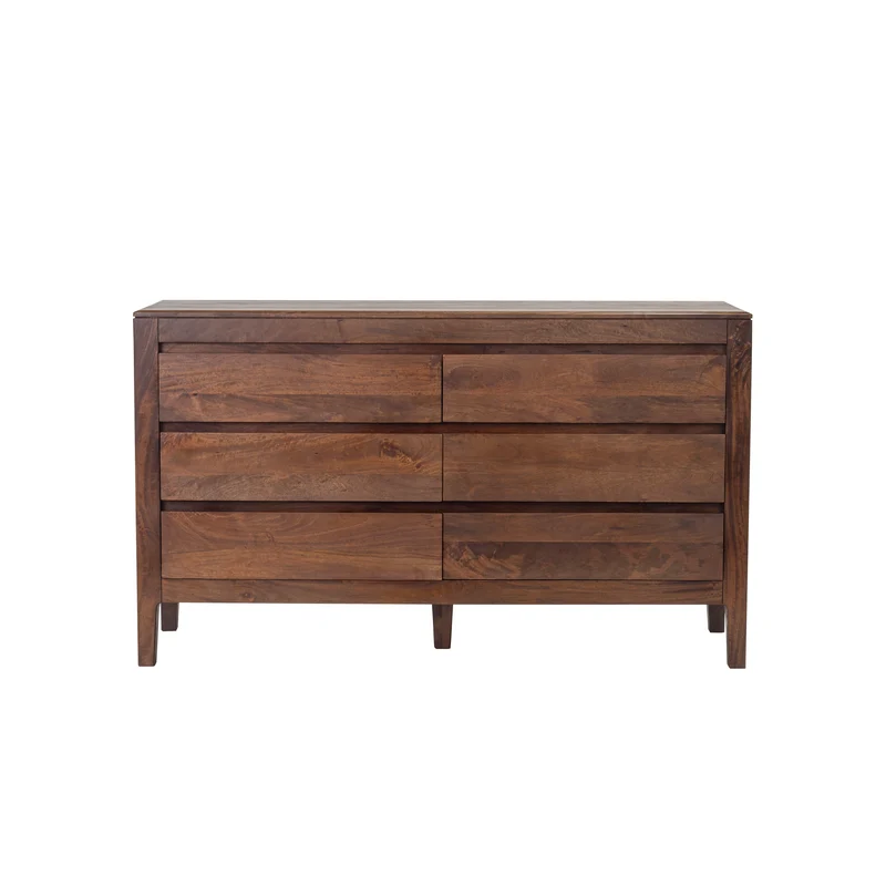 Commode Dunia 6 tiroirs – manguier massif brun