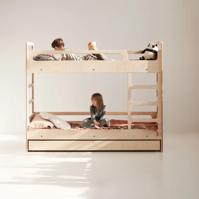 Mid-Century Bunk Bed · 200 × 72 cm