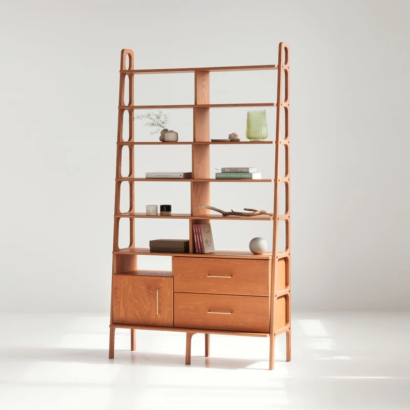 Grand Wall Unit · 120 cm · Open + Drawers