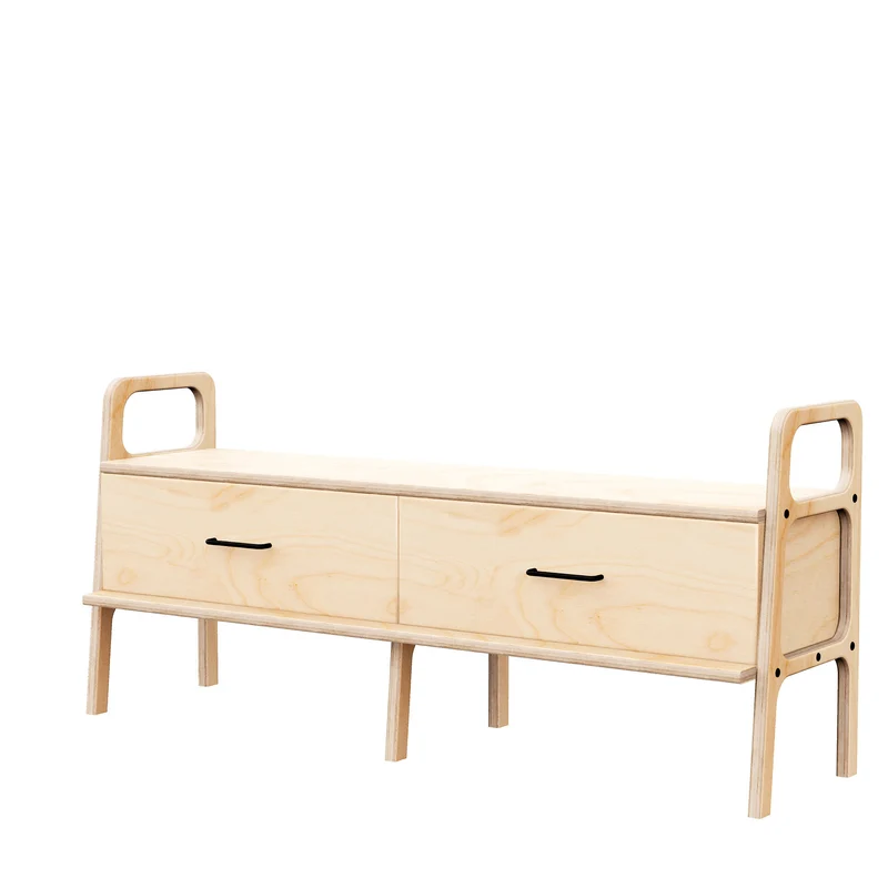 Mid-Century TV Stand · 2 Drawers