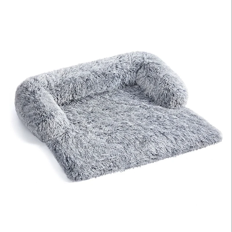 Panier pour chien tissu peluche tapis couverture de protection pour canapé taille xl pour chiens de moyenne et grande taille 95 x 85 x 16 cm gris ombré 12_0005943