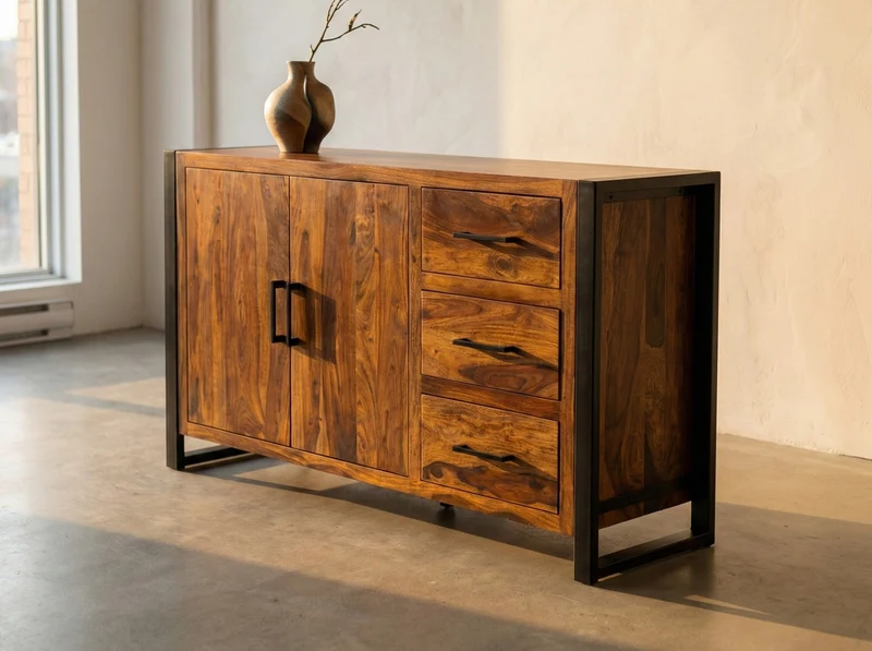 Buffet Loft 2 portes 3 tiroirs