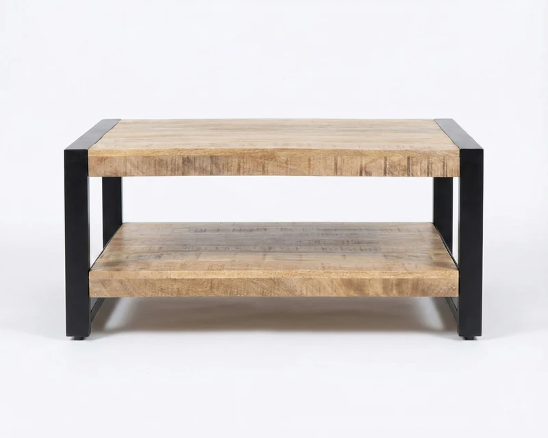 Table de salon Factory – manguier massif texturé