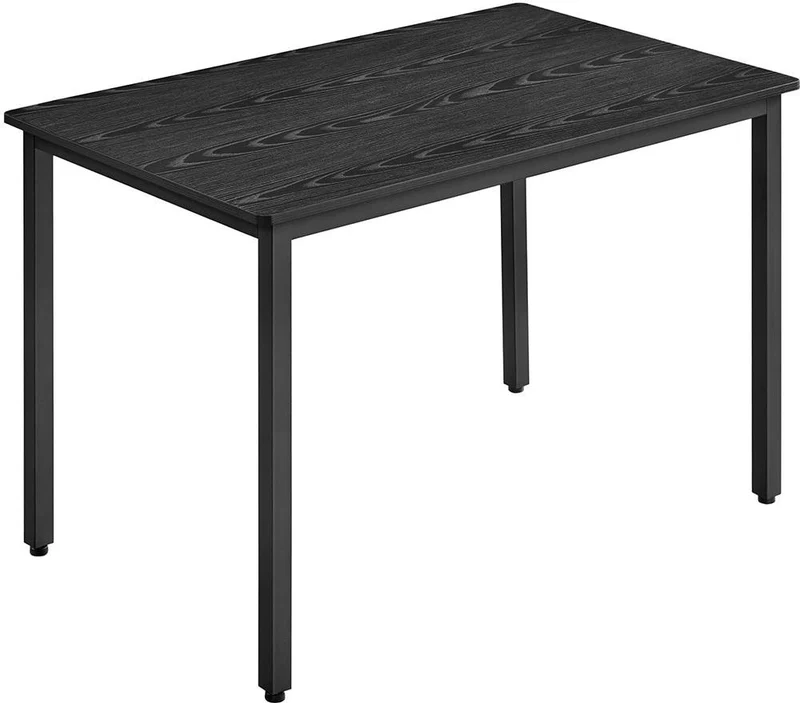 Table de bar industrielle polyvalente 70 x 110 x 77 cm pour 4 personnes salon cuisine en aggloméré noir 12_0010934