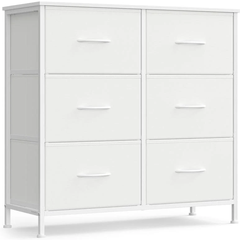 Commode de rangement 30 x 76,7 x 73,7 cm 9 tiroirs pratique moderne pour chambre entrée salon en MDF blanc 12_0013040