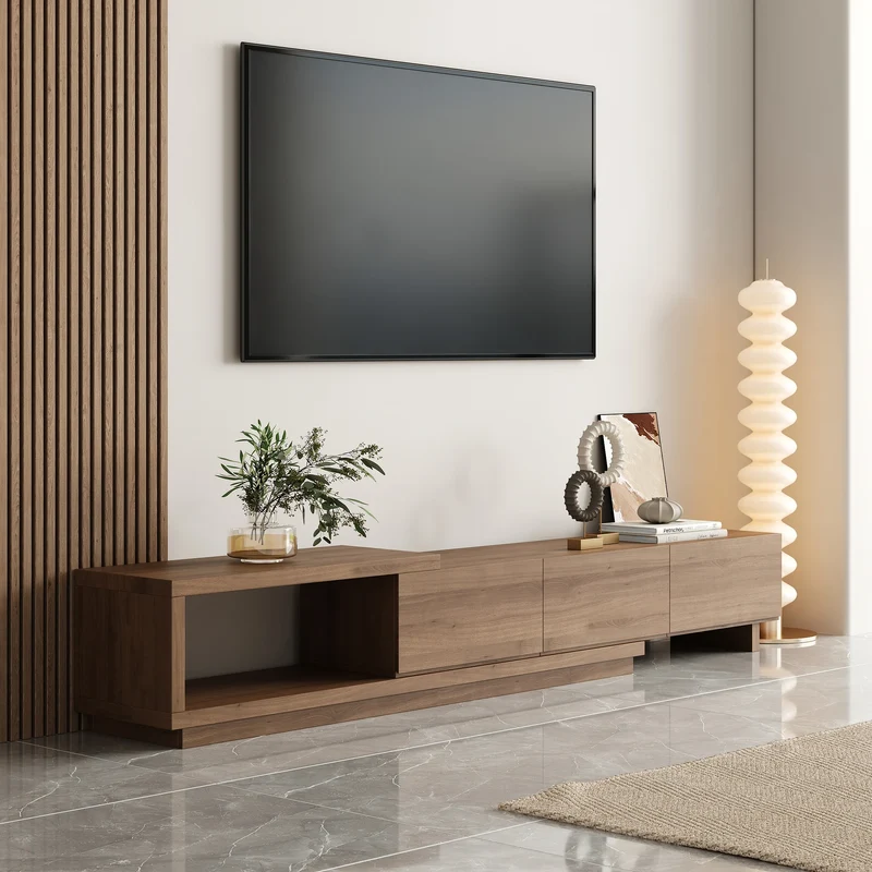 Meuble TV rétractable Noyer