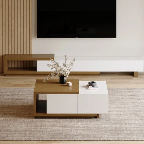Pack Meuble TV & Table basse rétractable