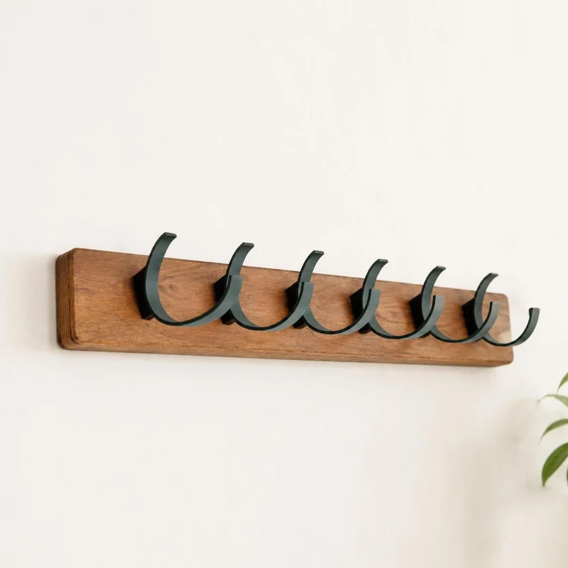 Wall Coat Rack · 100 cm · Round Hooks