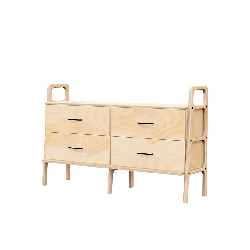 Mid-Century Credenza · All Drawers · 143 cm