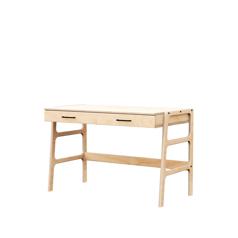 Mid-Century Office Desk with Drawers · 65 cm