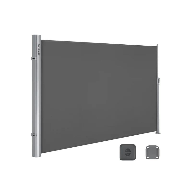 Store latéral brise-vue terrasse 200 x 300 cm en polyester gris anthracite 12_0008288