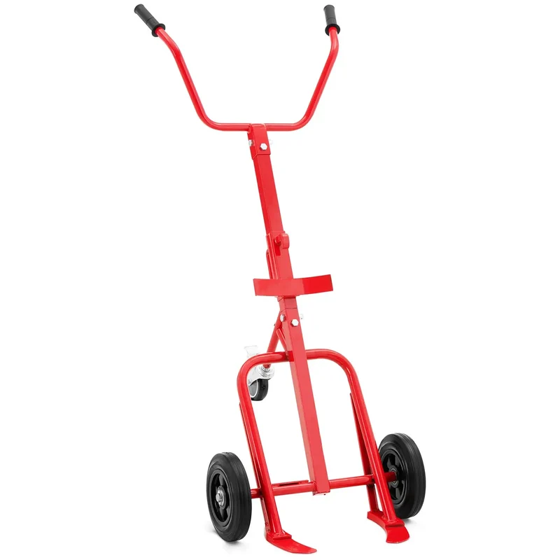Chariot porte fût professionnel 200 kg acier rouge 14_0008631