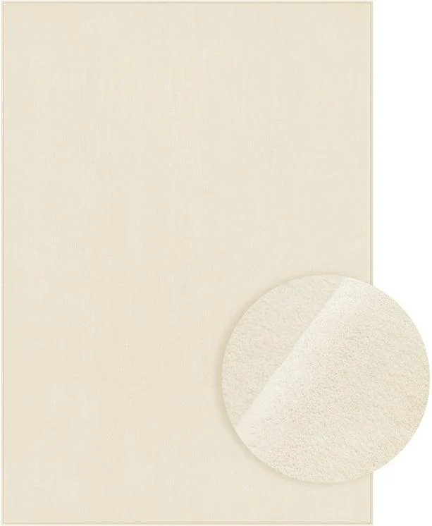 Tapis décoratif moderne antidérapant 170 x 120 cm pour salon chambre ambiance cosy en polyester beige cappuccino 12_0011809