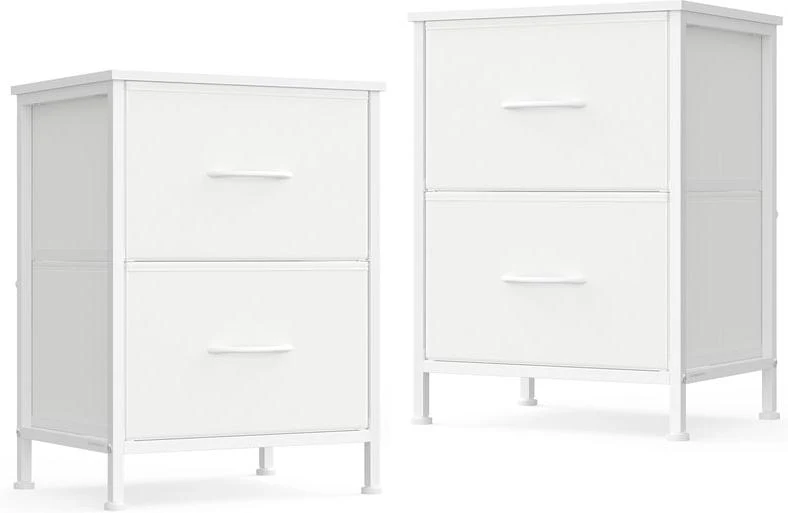 Commode 9 tiroirs de rangement pour chambre 30 x 39,6 x 52,2 cm design moderne ambiance cosy en MDF blanc neige 12_0012719