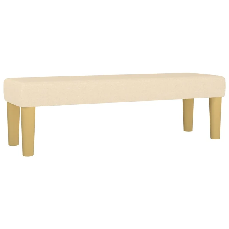 Banc banquette 100 x 30 x 30 cm tissu crème 02_0010479