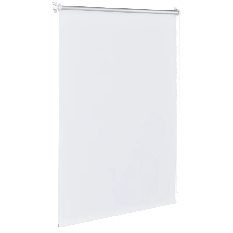 Store enrouleur sans perçage réglage en continue bande de tissu polyester 45 x 150 cm blanc 03_0006072