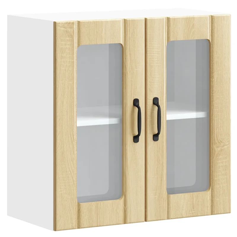 Armoire murale de cuisine design moderne gain de place 60 x 31 x 60 cm en bois d'ingénierie chêne sonoma 02_0050225