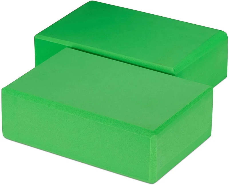 Bloc yoga brique mousse rigide anti ddérapant 23 x 15 cm vert 13_0002455_3