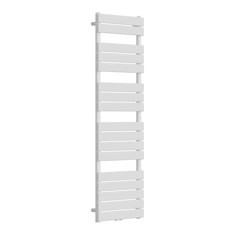 Radiateur sèche-serviettes chauffage salle de bain à lames plates acier 160 x 50 cm blanc 03_0010439