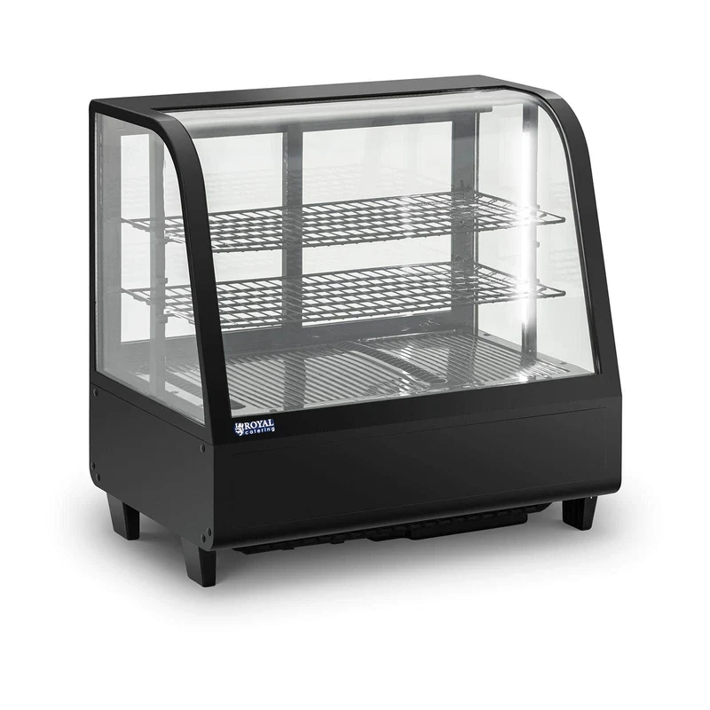 Vitrine réfrigérée 100 litres 3 niveaux plastique verre trempé noir 14_0005388