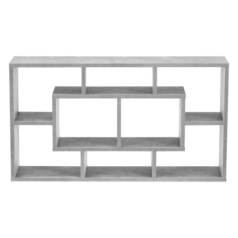 Meuble mural design étagère flottante stylée 8 compartiments de rangement 85 cm gris 03_0005853