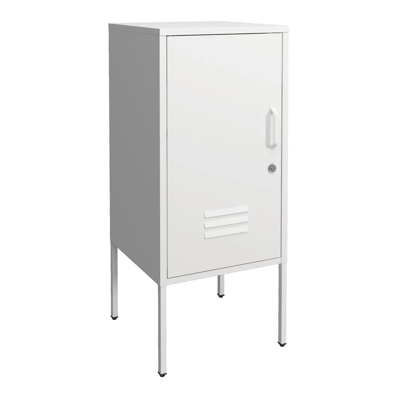Lot de 2 Table de chevet acier 82 x 35 x 35 cm blanc 03_0008691