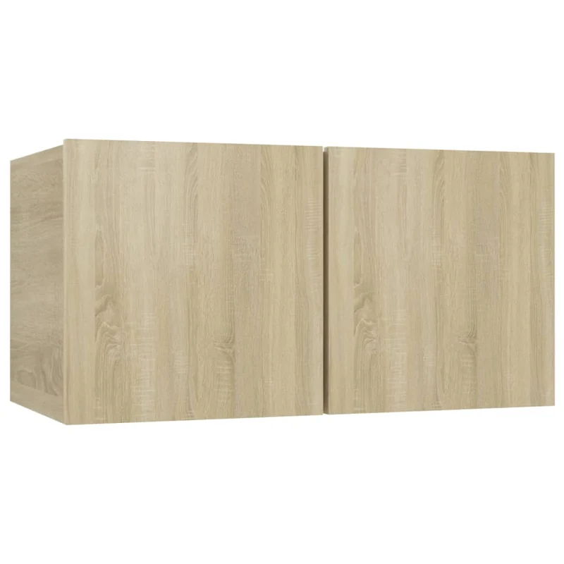 Meuble TV multimédia étagère télévision buffet téléviseur salle à manger salon chambre suspendu chêne sonoma 60 x 30 x 30 cm brun 02_0028494