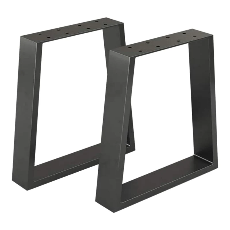 Set de 2 pieds de table trapézoïdaux en acier hauteur 42 cm 03_0008078