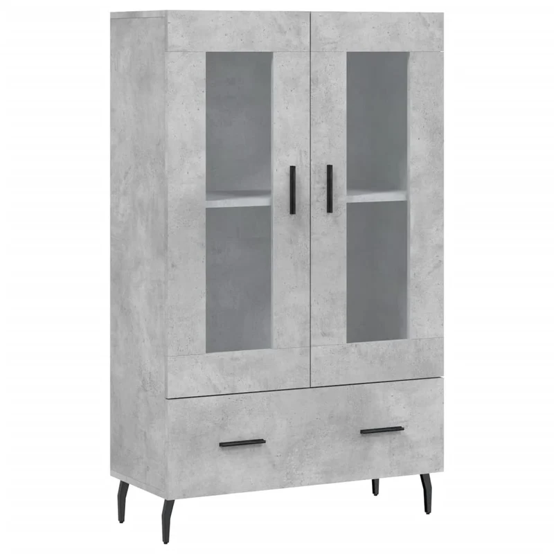 Buffet bahut commode armoire meuble de rangement organisateur cuisine salle de séjour salon haut 69,5 x 31 x 115 cm bois d'ingénierie gris 02_0034468