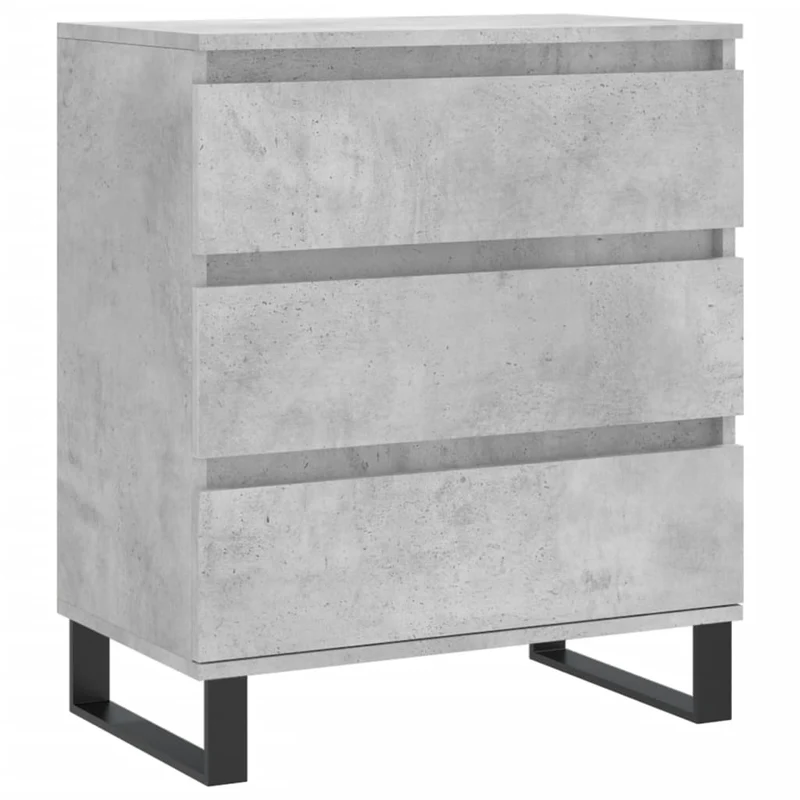 Buffet bahut commode armoire meuble de rangement organisateur cuisine salle de séjour salon 60 x 35 x 70 cm bois d'ingénierie gris 02_0031981