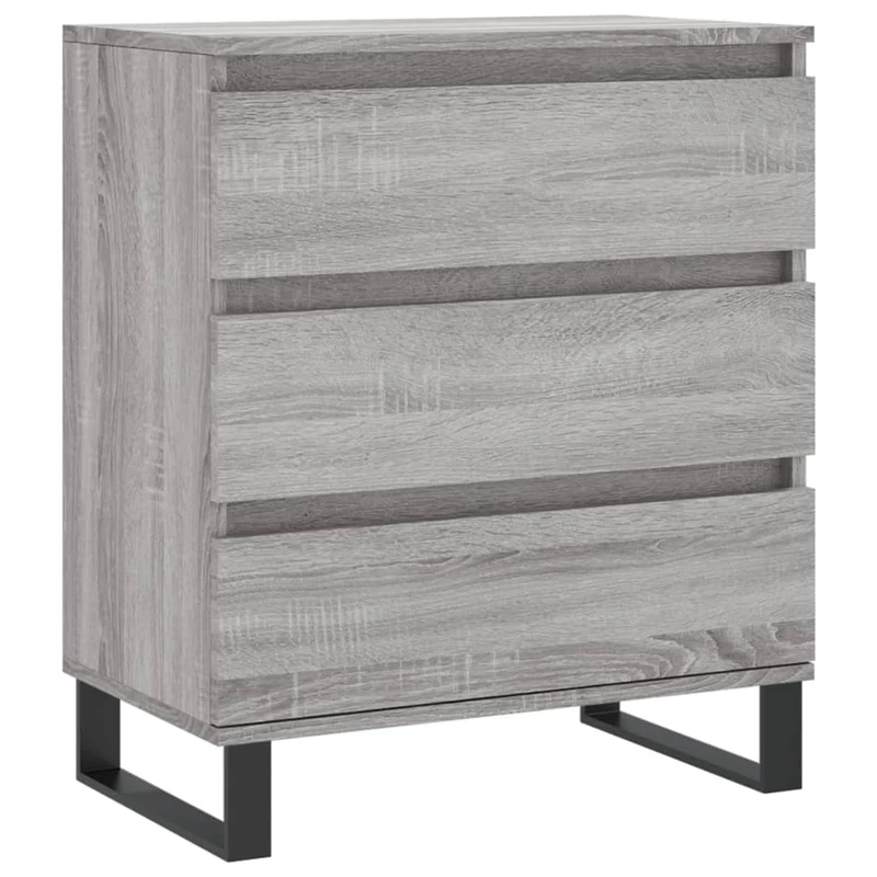 Buffet bahut commode armoire meuble de rangement organisateur cuisine salle de séjour salon sonoma 60 x 35 x 70 cm bois d'ingénierie gris 02_0036396