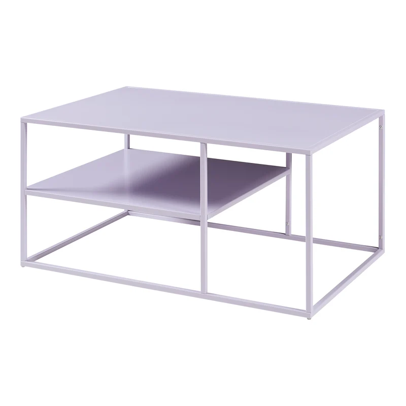 Table basse console d'appoint salon rectangulaire 45 x 90 x 60 cm violet 03_0010862