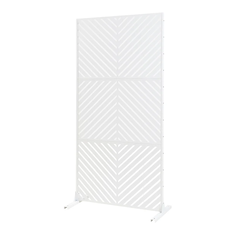 Cloison de séparation acier 200 x 100 x 50 cm blanc 03_0009276