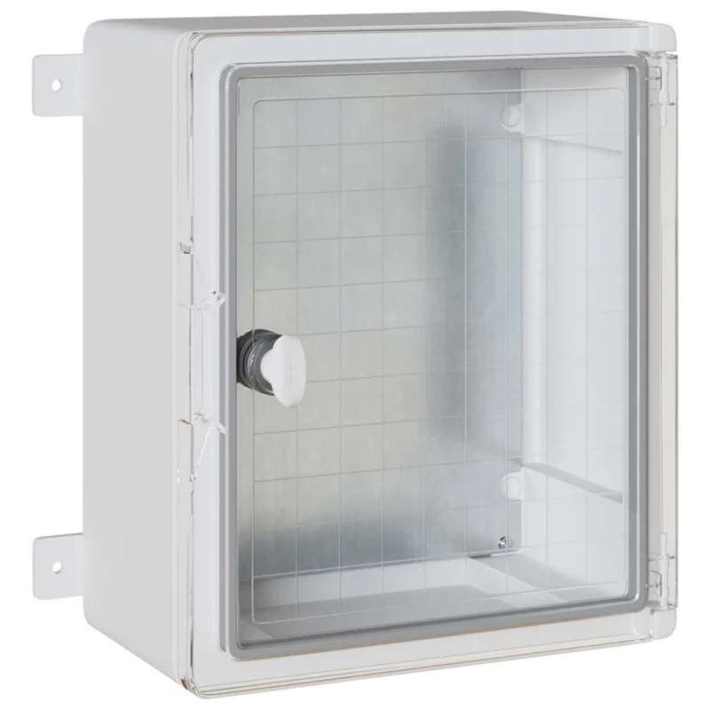 Armoire de contrôle moderne 30 x 16,5 x 35 cm durable style contemporain intérieur extérieur en plastique gris 02_0058210