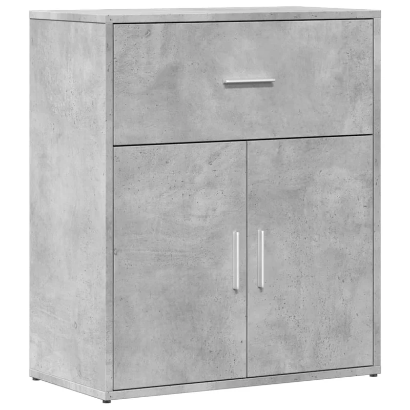 Buffet bahut commode armoire meuble de rangement organisateur cuisine salle de séjour salon 60 x 31 x 70 cm bois d'ingénierie gris 02_0031964